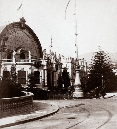 Wejście na Wystawę Sztuk Pięknych w Monte Carlo, 1898, 25.02.1898 (zdjęcie czarno-białe) autorstwa Italian Photographer