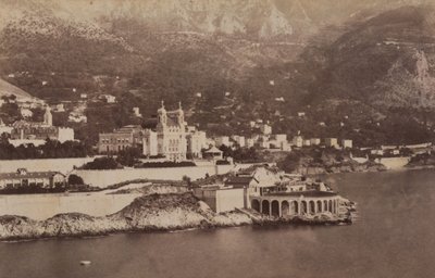 Zatoka Monte Carlo, 07/1887 (zdjęcie czarno-białe) autorstwa Italian Photographer