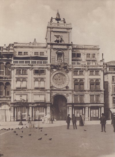 Wieża zegarowa (zdjęcie czarno-białe) autorstwa Italian Photographer