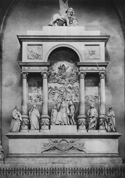 Wenecja, Pomnik Tiziano Vecellio (zdjęcie b / w) autorstwa Italian Photographer