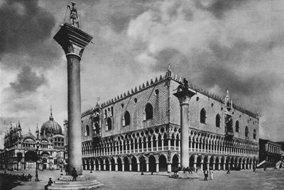 Wenecja, Pałac Dożów (zdjęcie czarno-białe) autorstwa Italian Photographer