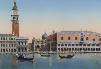 Wenecja, Piazzetta San Marco i Pałac Dożów z Laguny autorstwa Italian Photographer