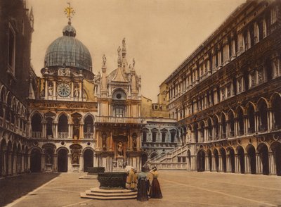 Wenecja / Wenecja: Dziedziniec Pałacu Dożów (zdjęcie kolorowe) autorstwa Italian Photographer