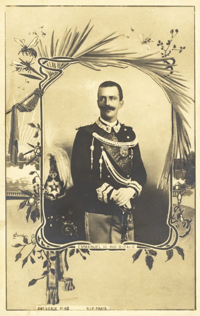 Wiktor Emanuel III, król Włoch autorstwa Italian Photographer