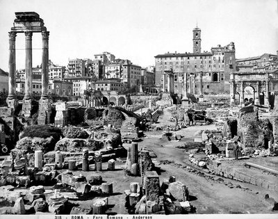 Widok Forum Romanum, ok. 1890 autorstwa Italian Photographer