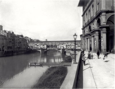 Ponte Vecchio i fasada Uffizi autorstwa Italian Photographer Italian Photographer