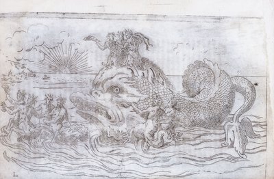 Fantastyczny rydwan rybny, 1579 autorstwa Italian School