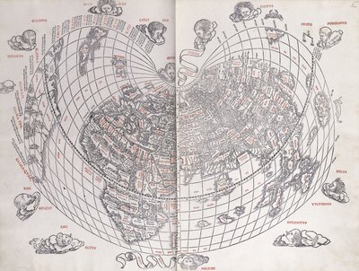 Mapa świata, 1511 autorstwa Italian School