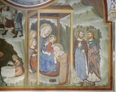 Adoracja Trzech Króli, kaplica Najświętszej Marii Panny autorstwa Italian School