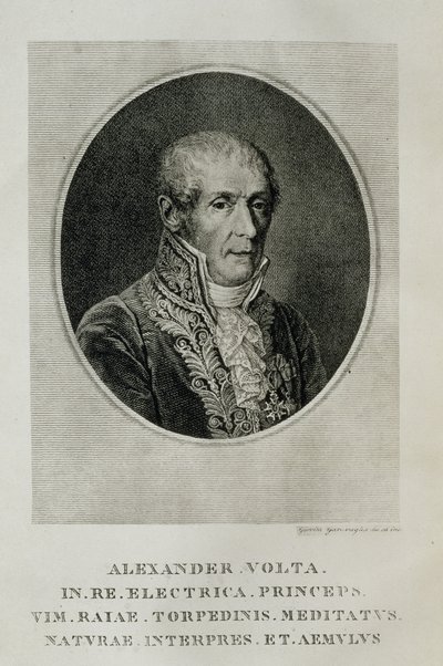 Alessandro Giuseppe Antonio Anastasio Volta (1745-1827), z LOpera Alessandro Volta, Mediolan, 1927 autorstwa Italian School