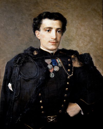 Alfredo Savio, oficer artylerii, brał udział w wojnie o niepodległość w latach 1859-60 (olej na płótnie) autorstwa Italian School