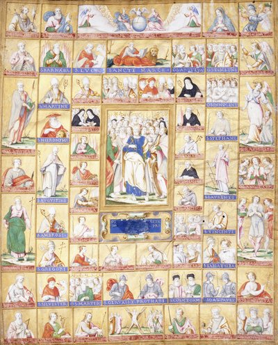 Wszystkich Świętych ze św. Piotrem w centrum, ok. 1560 autorstwa Italian School