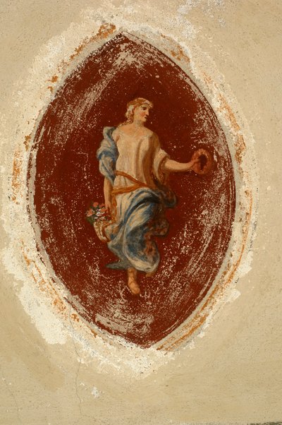Alegoria obfitości, fresk, Pałac Ternengo Gromo (XVI w.), średniowieczna dzielnica w Piazzo, Biella, Piemont, Włochy autorstwa Italian School