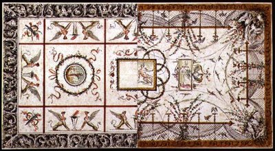 Alternatywne projekty sufitu w stylu neoklasycystycznym, ok. 1800 (pióro i atrament oraz akwarela na papierze) autorstwa Italian School