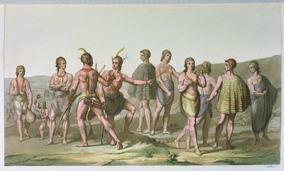 Indianie amerykańscy z Karoliny Południowej, ok. 1820 r. autorstwa Italian School
