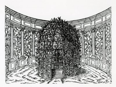 Arbour, z Hypnerotomachia Poliphili, przypisywana Francesco Colonnie (ok. 1432-1527), opublikowana w 1499 autorstwa Italian School