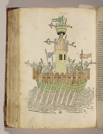 Ilustracja z De re militari (O sztuce wojskowej) autorstwa Robertusa Valturiusa (1413-1484) autorstwa Italian School