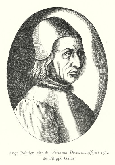 Ange Politien, tire du portret Doktora Men, 1572 autorstwa Filippo Galli (rycina) autorstwa Italian School