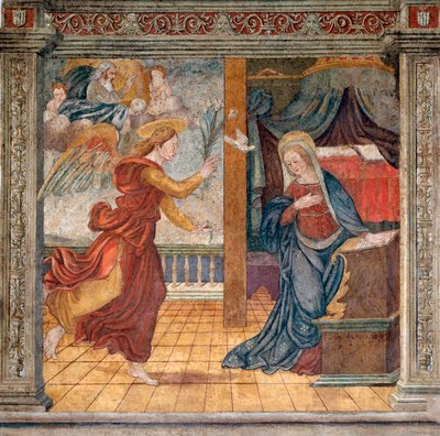 Anonimowy fresk z końca XV wieku Camerino, Monastero di Santa Chiara autorstwa Italian School