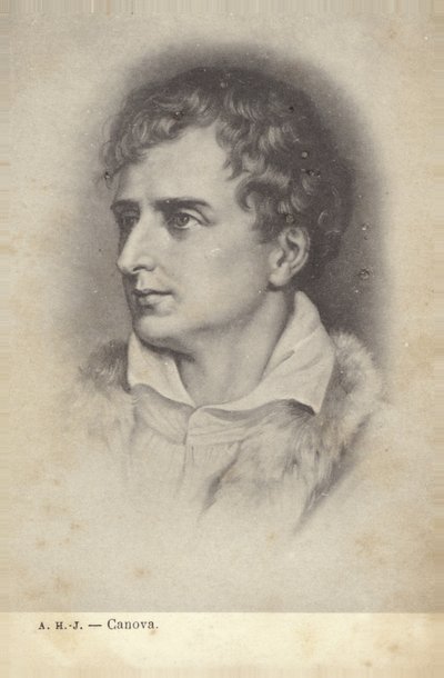 Antonio Canova, włoski rzeźbiarz (litografia) autorstwa Italian School