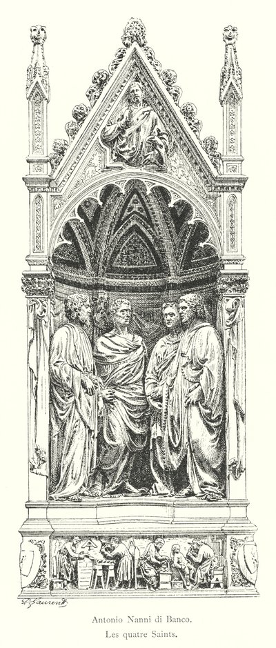 Antonio Nanni di Banco, Czterej święci (rycina) autorstwa Italian School