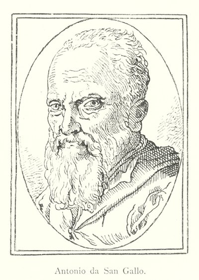 Antonio da San Gallo (grafika) autorstwa Italian School