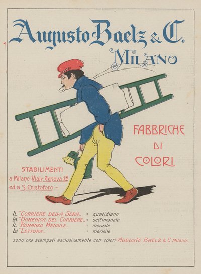 Augusto Baelz  C (litografia kolorowa) autorstwa Italian School