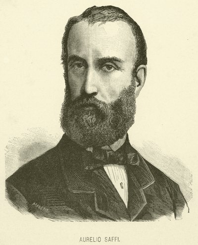Aurelio Saffi (grawerunek) autorstwa Italian School