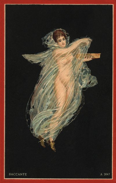Baccante (litografia kolorowa) autorstwa Italian School