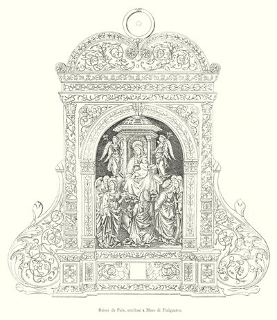 Pocałunek Pokoju, przypisywany Maso di Finiguerra (rycina) autorstwa Italian School