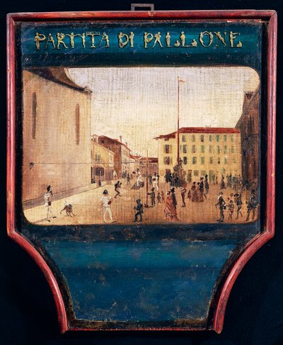 Mecz w piłkę, Włochy autorstwa Italian School