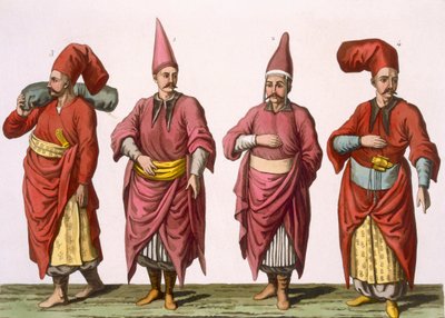 Baltadji, Kizlar-Aga itp., tablica 6 z części III tomu I Historii Narodów, sztych. V. Raineri (akwatinta) autorstwa Italian School