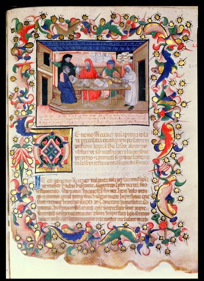 Bankowość, Szkoła Veneto-Bolognese (miniaturowa) (patrz także 60917-19) autorstwa Italian School