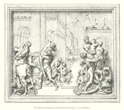 Płaskorzeźba cokołu porwania Sabinów, J Bolonia (rycina) autorstwa Italian School