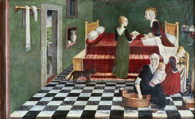 Narodziny Marii (przedział predelli), Veneto, ok. 1480 autorstwa Italian School