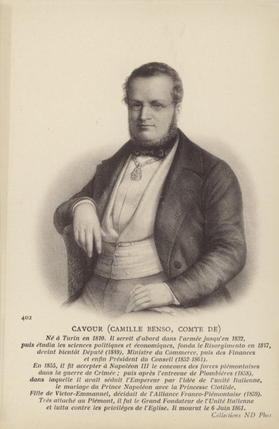 Camillo Benso autorstwa Italian School