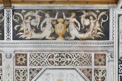 Pokój Carducci, detal (świeży) autorstwa Italian School