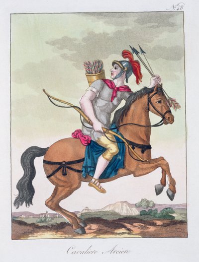 Łucznik kawaleryjski, z Lantica Roma, 1825 r. autorstwa Italian School