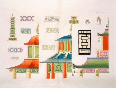 Chiński projekt pagody autorstwa Italian School