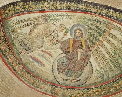 Chrystus wręcza klucze św. Piotrowi (mozaika) autorstwa Italian School