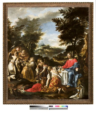 Chrystus służony przez anioły, ok. 1650-1700 autorstwa Italian School
