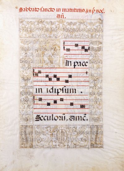Chrystus u bram piekła niosący sztandar zmartwychwstania i sięgający po dusze, Adam i Ewa z tyłu, ok. 1550 autorstwa Italian School