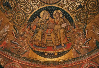 Koronacja Matki Boskiej, 1296 (mozaika) autorstwa Italian School