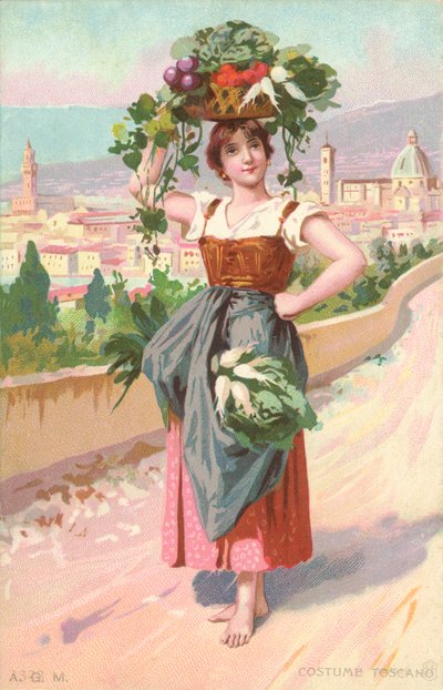 Strój toskański (chromolitho) autorstwa Italian School