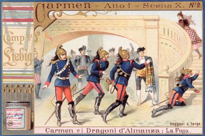 Dekoracja do aktu I, scena i Carmen autorstwa Georgesa Bizeta (1840-1875) autorstwa Italian School