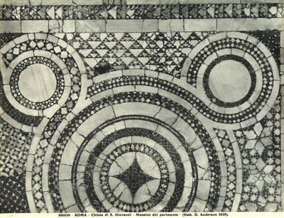 Fragment posadzki bazyliki San Giovanni in Laterano, Rzym (mozaika) autorstwa Italian School