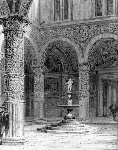 Fragment dziedzińca Palazzo Vecchio autorstwa Italian School