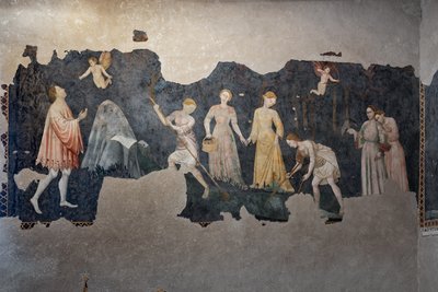 Fragment fresków, Camera Pinta (pokój malowany) autorstwa Italian School