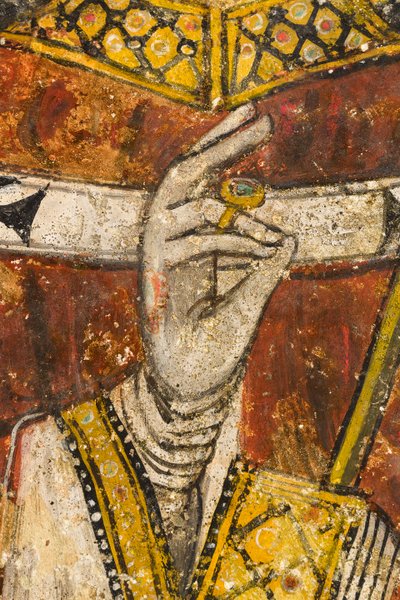 Fragment tryptyku przedstawiającego San Cataldo, krypta katedry autorstwa Italian School