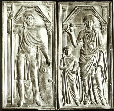 Dyptyk przedstawiający Stylichona (ok. 365-408), Serenę i Eucharius autorstwa Italian School